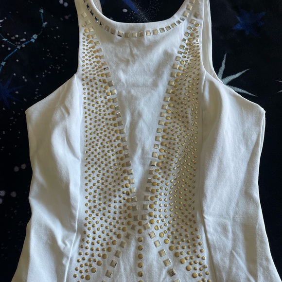 BEBE (Addiction Collection) Embellished Bodycon Mini Dress, White - Picture 3 of 6